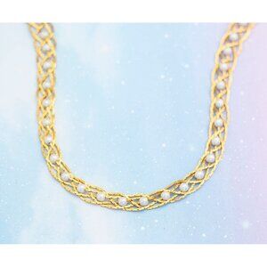 Vintage Golden River of Pearls Necklace | Gold Tone Necklace | 19.5 inch | Avon